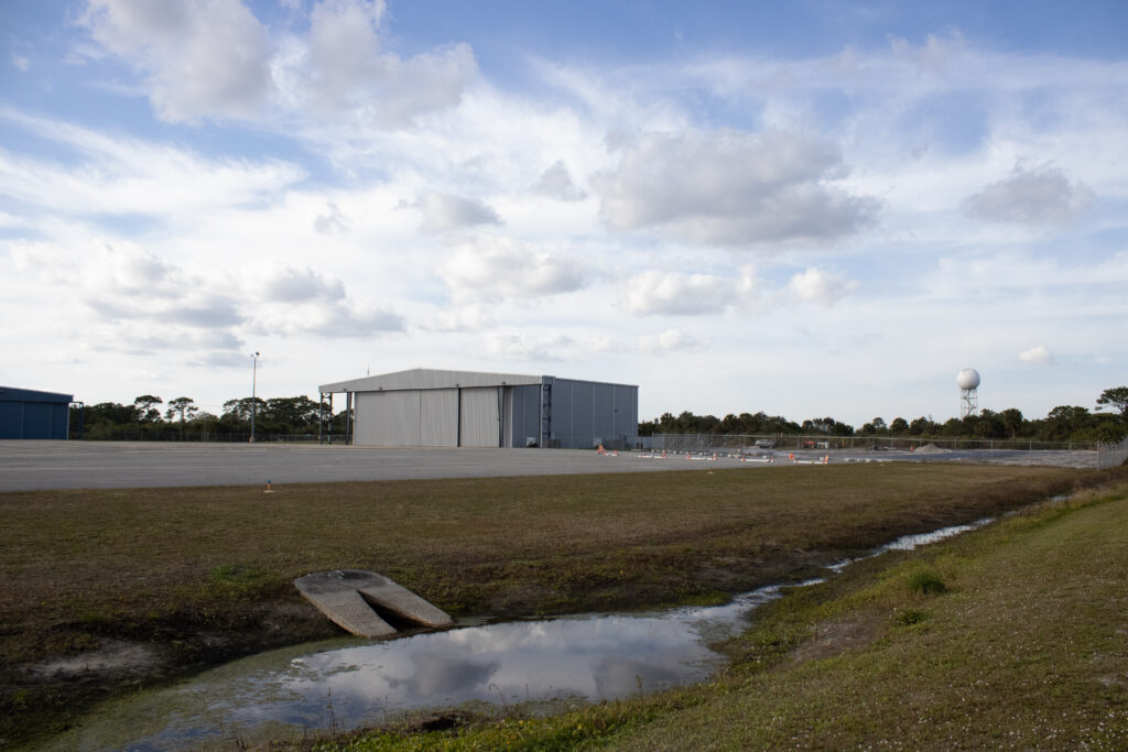 Hangar drainage at MLB